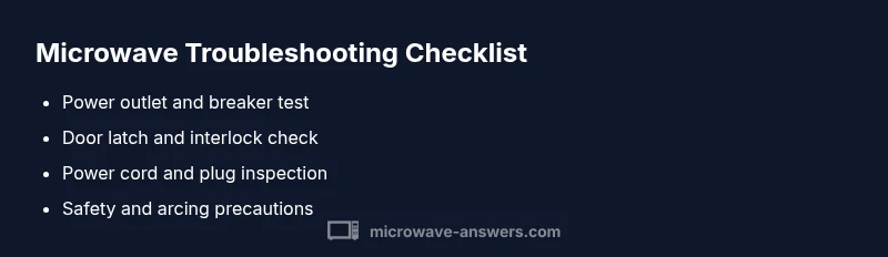 Checklist: steps to troubleshoot a microwave that won't start