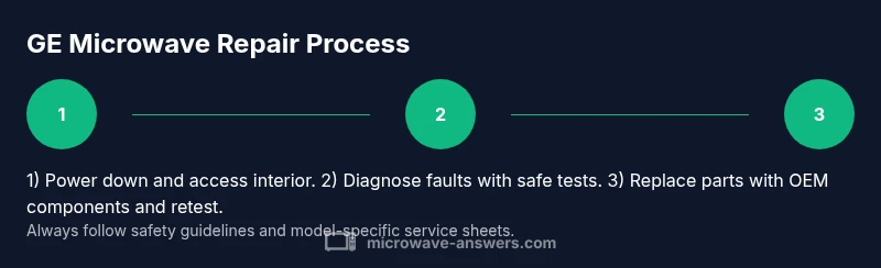 Process diagram for GE microwave repair steps