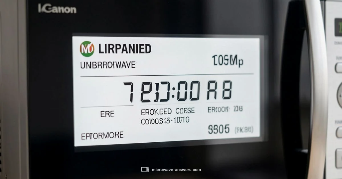 Error Code Fix - Microwave Answers