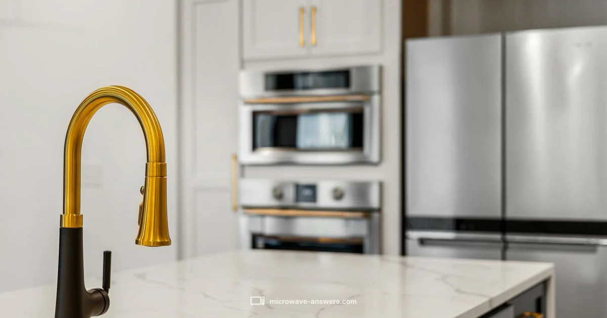 Black and Gold Kitchen Tech - Microwave Answers